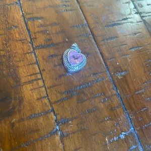 Pink heart diamond pendant